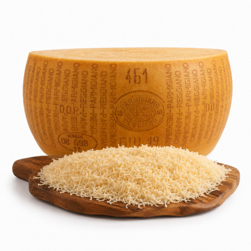 Parmesan Parmigiano Reggiano geraspt