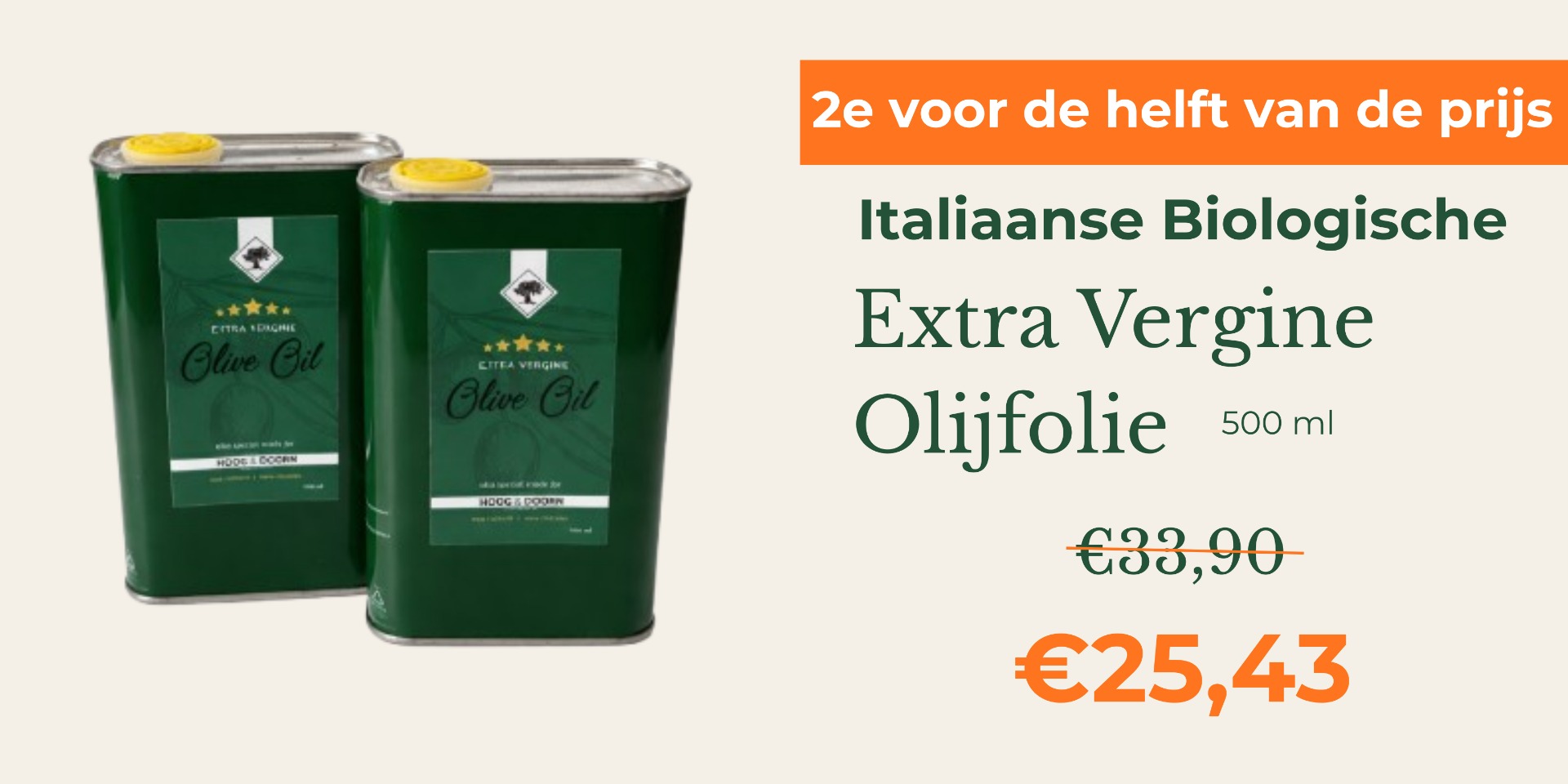 2e voor de helft van de prijs